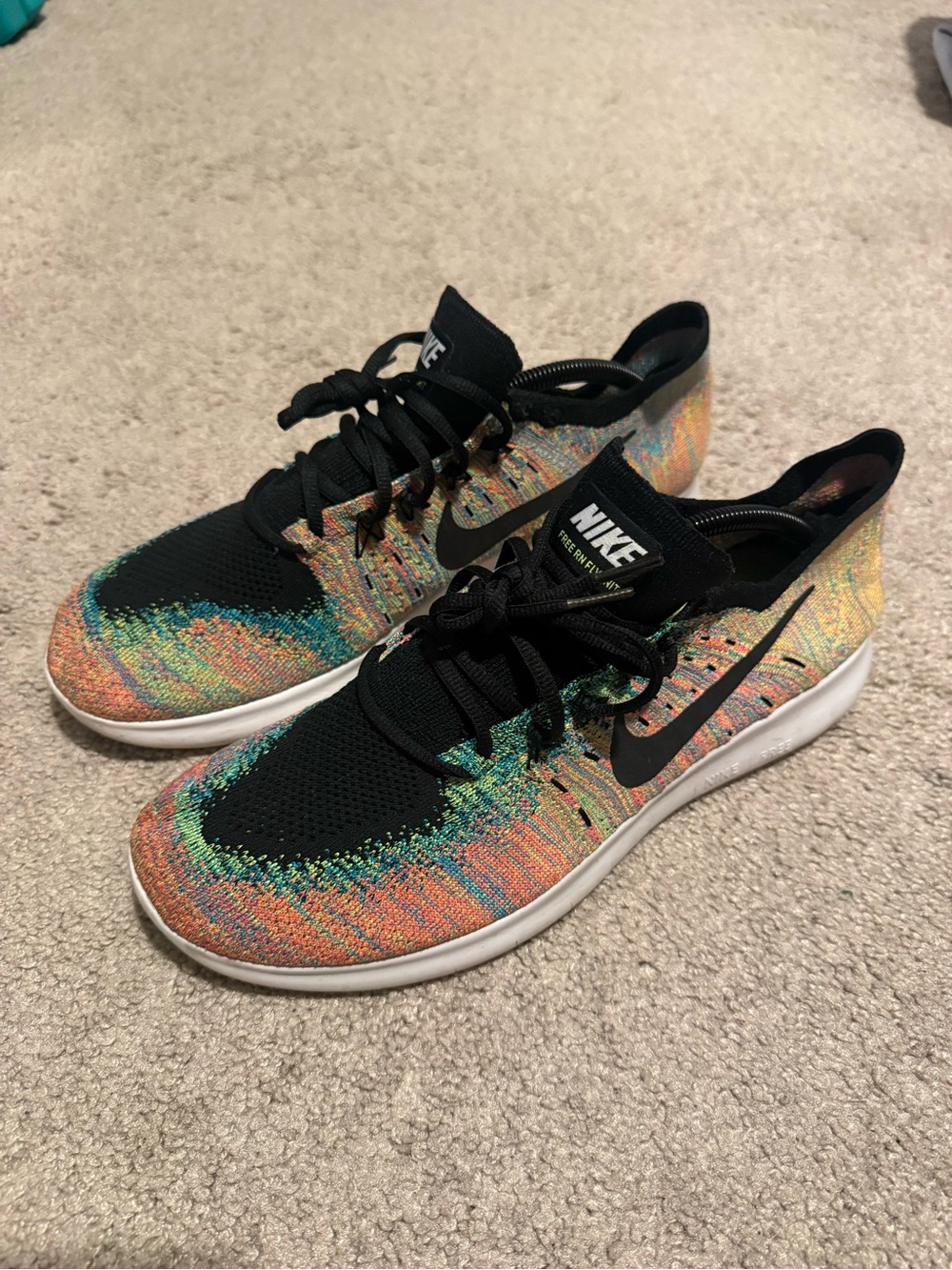 Nike Free Flyknit Rainbow Knit Accents